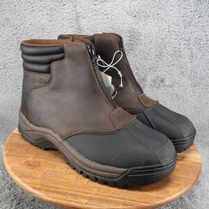 Propet Mens Blizzard Ankle Zip Boot Brown/Black Size 15 XX(5E)- New No Box